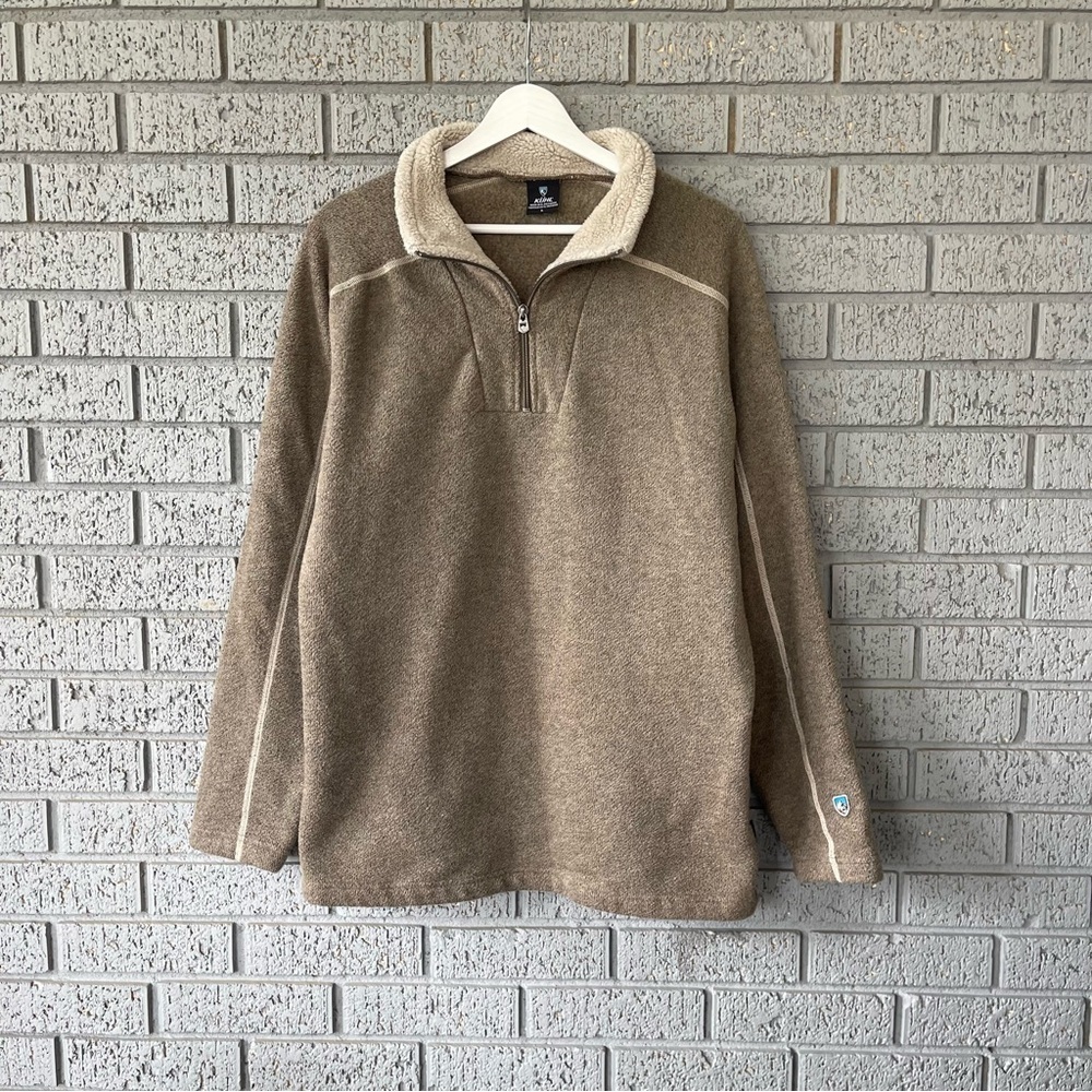 Kuhl Europa 1/4 Zip Pullover Oatmeal Tan Size Large - Picture 3 of 7
